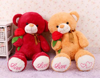 Chine Jouets rouges géants mignons de peluche d'ours de nounours avec l'éléphant de fleur de Rose 80cm à vendre