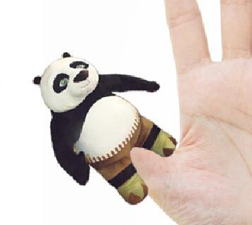 China Panda-Plüsch-Finger-Marionetten-Kinderfinger-Marionetten 4 Zoll Fashon Kungfu zu verkaufen