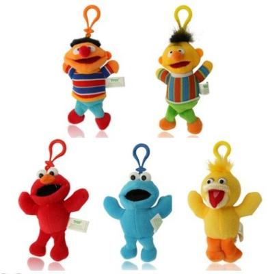 China Het leuke Gevulde Speelgoed van de Sesame Streetpluche Keychain met Haak voor Bevorderingsgiften Te koop