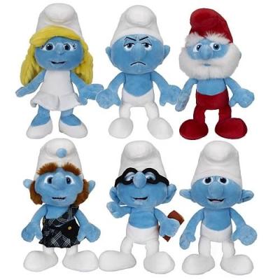 China Cute And Blue Smurf  Stuffed Toy Cartoon Plush Toys For Promotion Gifts for sale