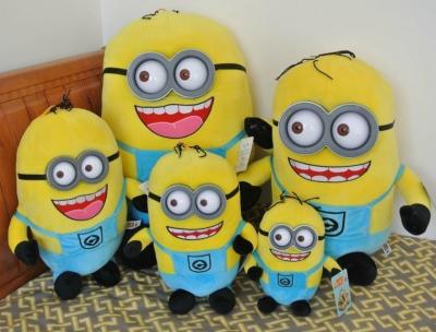 China Cute Cartoon Plush Toys Despicable Me Minion With 3D Eye Action Figure for sale