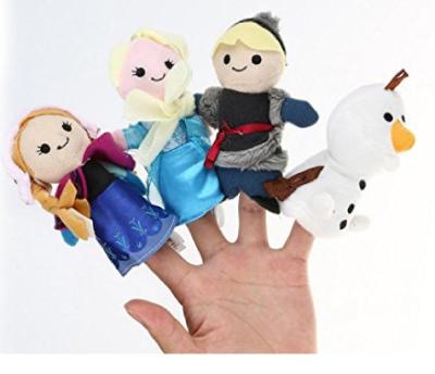 China Lovely Cartoon Plush Toys Frozen Soft Finger Puppets For Promotion Gifts And Premium for sale