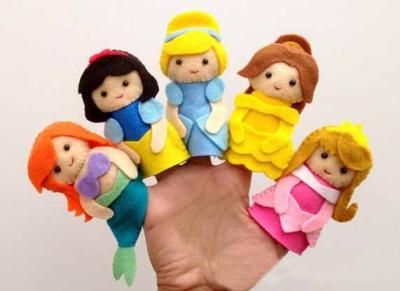 China Reizenden Karikatur-Disney-Prinzessin Felt Finger Puppets For Förderungs-Geschenke und Prämie zu verkaufen