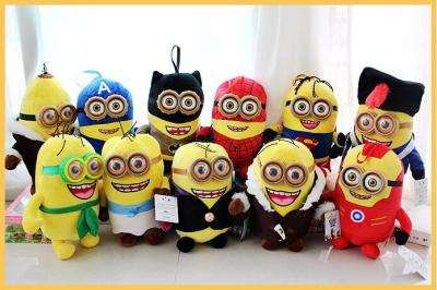 China Despicable me 3 Minions with 3D eye / Avengers Plush Toys / Super Hero Super man , Batchman , Iron Man  ,spiderman for sale