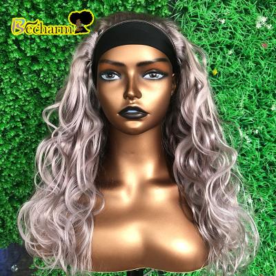 China Cheap Body Wave Hair Band Wigs, Curly Hair Band Wigs For Women Color Hair, Cuticle Aligned Virgin Hair Color Hair Band Wigs for sale