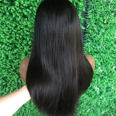 China Cheap Long Straight Virgin Human Hair Wig,Wholesale Brazilian Hair Wig With Closure,Free Shipping Lace Front Human Hair Wig for sale