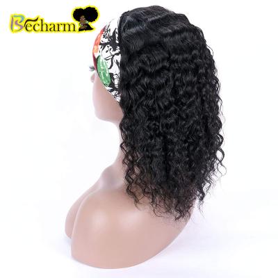 China Wholesale Straight Blonde Wigs 100% Human Hair, Good Wholesale Human Hair Wigs Headband, Malaysian Deepwave Wet And Wavy Headband Wig for sale