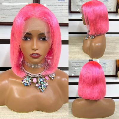 China Human Hair Straight Bob Wig, Real Brazilian Lace Front Wig, Straight Remy Silky Straight Color Short Hair Cheap Price Wigs for sale