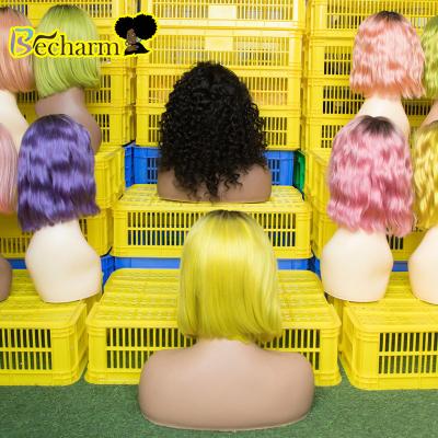 China Short 100% Good Quality Virgin Hair Straight Bob Wig, 10 14 20 Inch Honey Blonde Wig, Brazilian Short Color Wigs For Women for sale