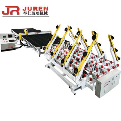 China Garment Shops Automatic Cutting Mirror CNC Glass Cutting Machine Production Line Feeder Breaking Table for sale