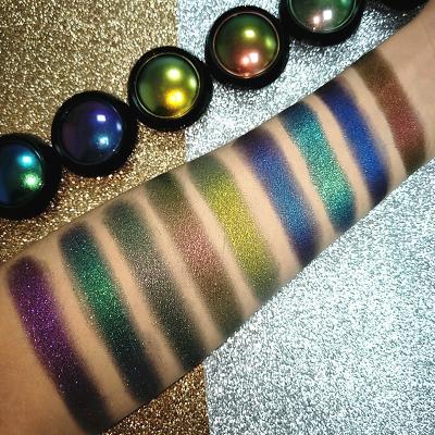 China Professional Eye Makeup Eyeshadow Chameleon Eyeshadow Crinkle Seal Stamp Metallic Shiny Powder Dye Eyeshadow Palette Eye Makeup Party Cosmetic for sale