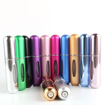 China Fancy 5ML Mini Small Perfume Refillable Bottle Travel Portable Aluminum Spray Perfume Refill Bottle Cosmetic Atomizer Container for sale