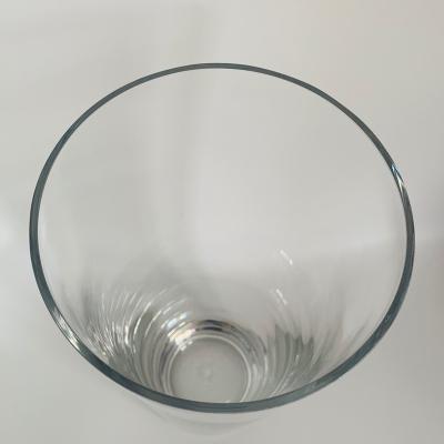 China China best low price factory glass container large traditional clear tapered glass vase traditional vase for sale