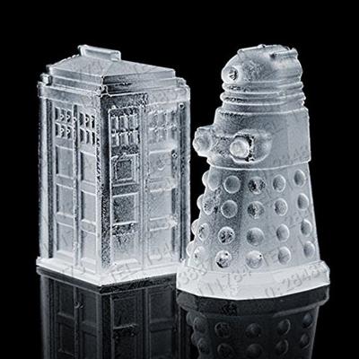 China Viable High Quality Giant Tower Shaped Silicone Ice Cube Tray Mold Large, New Design Tardis Fun and Daleks Doctor Ice Mold Tray for sale