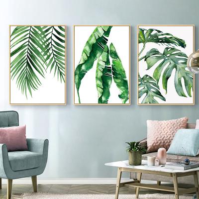 China 2021 New Design Customization Modern Nordic Decorative Painting Personalized Green Plant Leaf Painting Art Hanging Painting for Living Room Home for sale