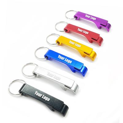 China Key Chain Ring Can Opener, Promotional Multifunctional Viable Hot Sale Creative Gift Colorful Key Chain Beer Bottle Opener for sale