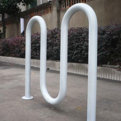 China Outdoor Used Wave Bike Rack Mount Ground Bicycle Rack Cycling U Shape Bike Rack for sale