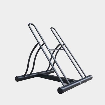 China Outdoor Used 2 Bike Rack Floor Parking Rack For Bike Storage Hanger Rack Powder Coated Steel Bicycle Rack for sale