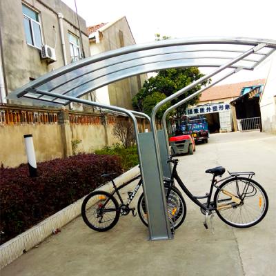 China Outdoor Cycle Shelter Galvanized 5 Position Canopy Parking Cycle Shelter Outdoor Bike Storage Shed MOQ 1 for sale