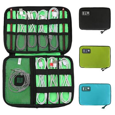 China Viable Portable Digital USB Battery Cable Storage Organizer Bag SD Card Waterproof Shockproof Cable Storage Bag for sale