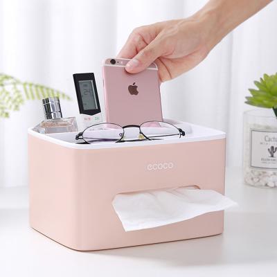 China Simple Nordic living room minimalist multifunctional creative table remote control storage coffee table storage paper box tissue box for sale