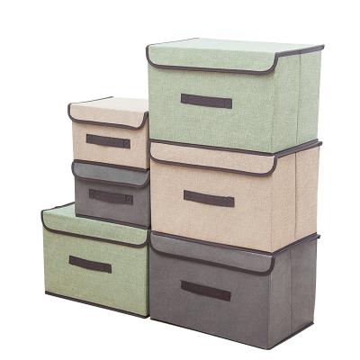 China Sustainable Foldable Storage Nonwoven Dustproof Storage Box With Lid for sale