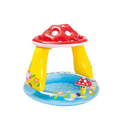 China 0.25mm Intex 57114 PVC Intex 57114 Baby Inflatable Plastic Pool Pools Inflatable Mushroom Sunshade Pool for sale