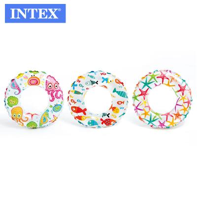 China INTEX 59241 6-10 Print Animated Swim Rings Inflatable Swim Ring For Kids Baby Swim Rings for sale