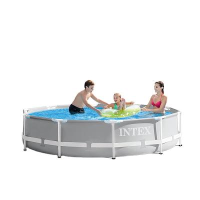 China INTEX 26702 Ultra Metal Frame Plastic Swimming Pool Above Ground Large Adult Swimming Pool Round for sale