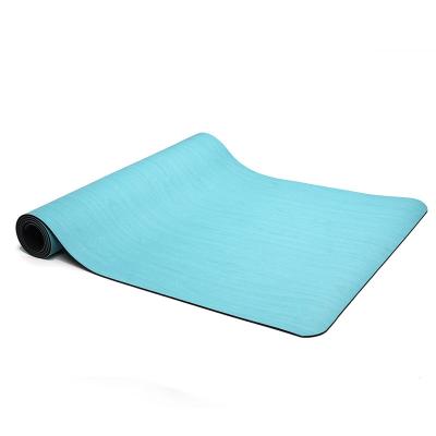 China Custom printed thick rubber non-slip bolso yoga mat PU 8mm blue yoga mat for sale