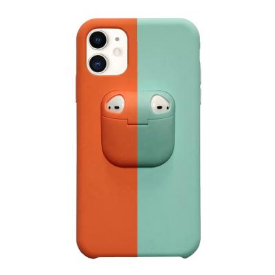 China Shockproof 2 in 1 For iPhone 12 And For Airpods Pro Case Set For iPhone 11 Max Case With Stand For Airpod Carrier Phone Case Cover for sale