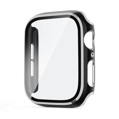 China Simple Designed Electroplating Pure Color Water Resistant Protective Shell For Apple Watch Fashion All Around Protective Case For iWatch for sale