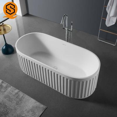 China SGS Antibacterial 170cm Freestanding Adult Bathtub Matte White 300C for sale