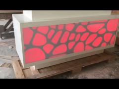 OEM ODM White Solid Surface Reception Desk With Led Light