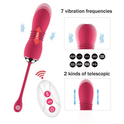 Chine IPX65 Massager personnel vibrant imperméable télescopique de balle de modes de la balle 7 à vendre