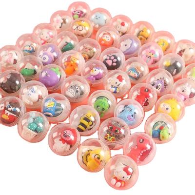 China Come With Toys Wholesale Capsule Toys 45mm Plastic Ball With Cartoon Ball Figure Toy Inside Gift Promotional Item for sale