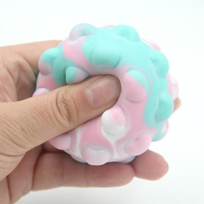 China Relieve Stress Spot Silica Gel 3d Decompression Duct Ball Stress Balls Wiggle Push Noise Bubble Toy for sale