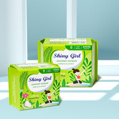 China Wholesale Breathable Thick Period Girl Pad Ladies Menstrual sanitary Pad Disposable Biodegradable Winged Panty Liner zu verkaufen