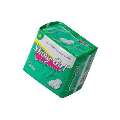 China White Breathable Rectangular Soft Sanitary Napkin With Adhesive for sale