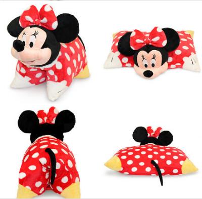 China Almohada preciosa roja del niño de Disney Minnie Mouse con la cabeza de Minnie de la felpa en venta