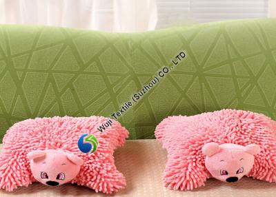 China Cute Cartoon Chenille Microfiber Pillow , Red Pink Sofa Cushion for Rest for sale