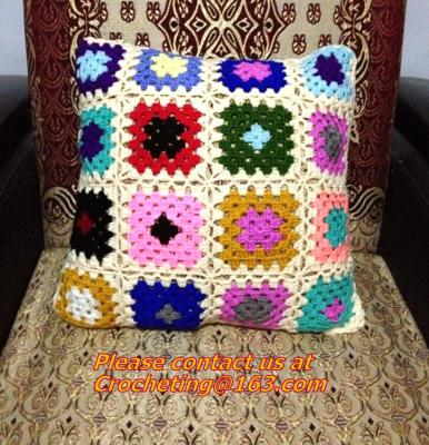 China fashion crochet cushion lace pillow for home decoration colorful cushion cover pillow cove for sale