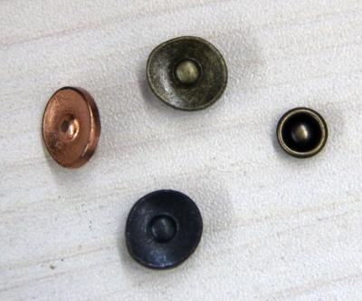 China Metal Rivet Custom Clothing Buttons Flat / 3D For Garments for sale