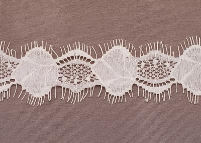 China Tecidos de vestuário OEM Marfim algodão Eyelash Lace Trim de Crochet à venda