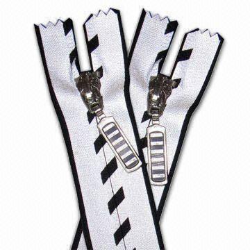 China Reflective Zipper with Kiss-Cut Reflective Zipper and Kiss-Cut for sale