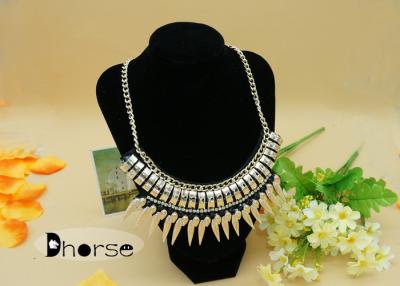 China Decorative Gold Chunky Statement Beaded Collar Necklace For Ladies Suit for sale