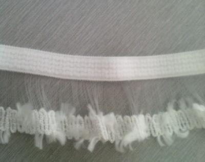 China White Woven Elastic Webbing / custom made nylon elastic tapes 2.5cm for sale