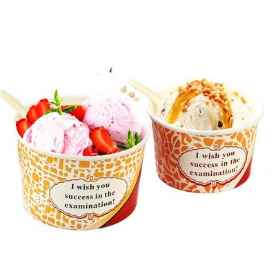 China Recycled Materials Custom Yogurt Ice Cream Cup Containers Packaging Box for sale