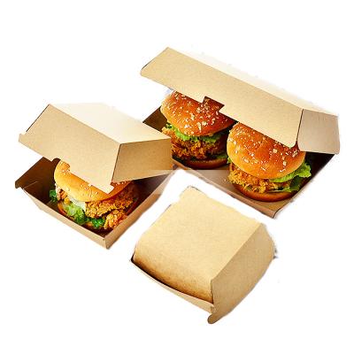 China Recycled Materials Packaging Paper Food Containers Salad Noodles Hamburger Food Disposable Paper Box for sale