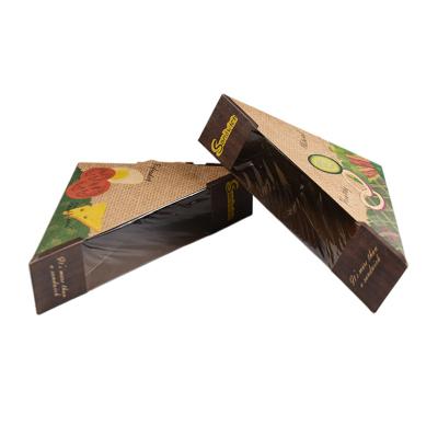 China Recycled Materials Wholesale Disposable Brown Kraft Paper Sandwich Packaging Box for sale